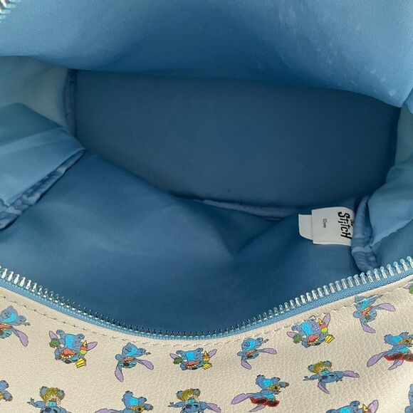 Disney Lilo and Stitch Pattern Mini Backpack, Blue NWT - Picture 5 of 7